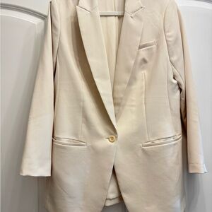 Express Oversized Cream Blazer | size Large